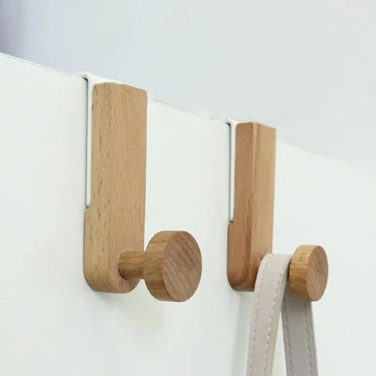 Wooden Coastal Over the Door Hat Clothing Hook